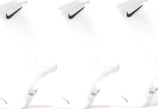 Nike Everyday Elevated Crew Socks 3pk Hvit S Nike Everyday Elevated Crew Socks 3pk Hvit S