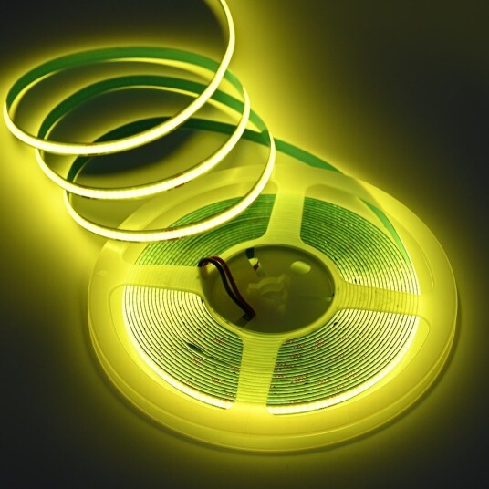 Ledlife 10m 9W/m Gul COB LED stripe 24V DC IP20 320 LED/m