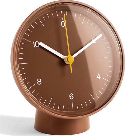 Table Clock Recycled Brown Table Clock Recycled Brown