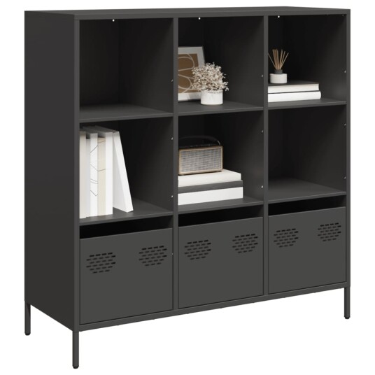 Highboard svart 101,5x39x103,5 cm stål 8721102931451