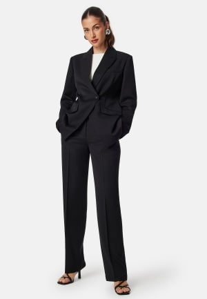 BUBBLEROOM Mid Waist Suit Trousers Black 38