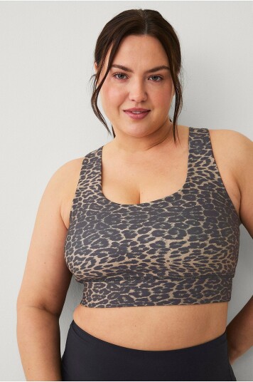 Zizzi Sports BH aJoy Racerback Sports Bra Brun