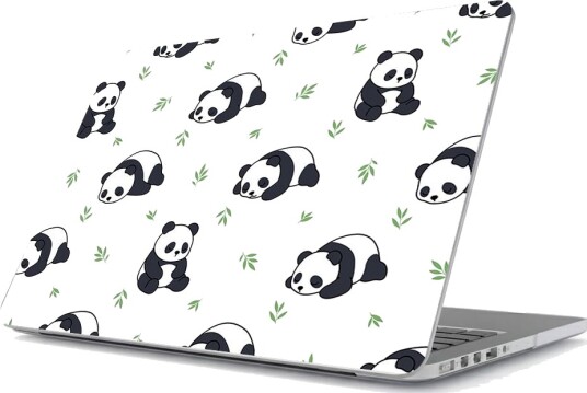 Klistremerke Macbook deksel Søt Panda