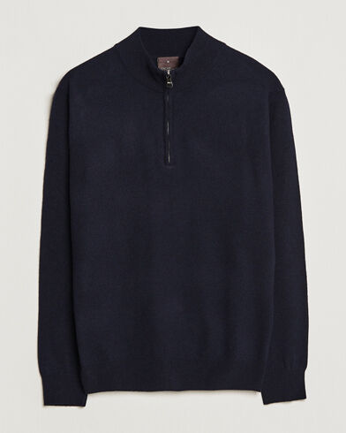 Oscar Jacobson Patton Wool Half-Zip Navy Oscar Jacobson Patton Wool Half-Zip Navy