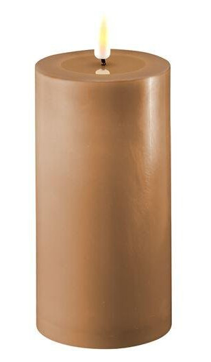 DeluxeHomeart - LED kubbelys 7,5×15 cm caramel