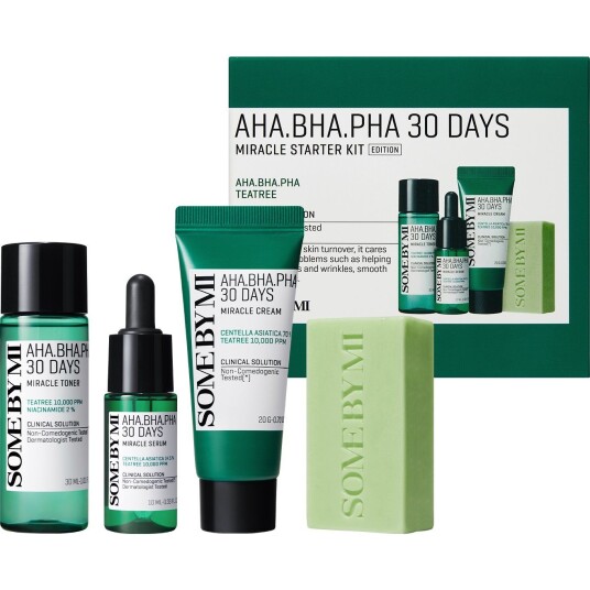 Some By Mi AHA-BHA-PHA Miracle Starter Kit 10 ml + 30 ml + 20 g + 30 g Gaveeske