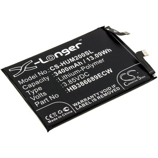 Huawei TNY-AL00 batteri (3400 mAh 3.85 V, Sort)