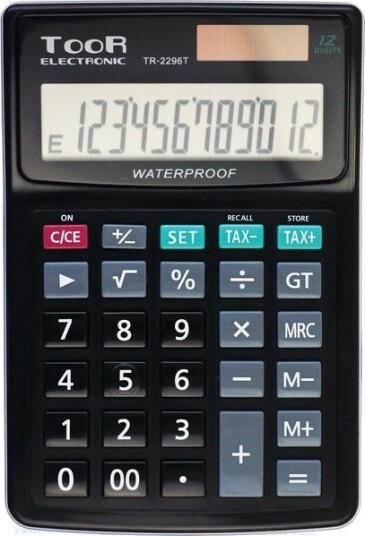 Toor Electronic TR-2296 Kontorkalkulator 12-Sifret Vanntett Toor Electronic TR-2296 Kontorkalkulator 12-Sifret Vanntett
