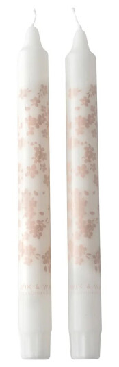 Wik & Walsøe Slåpeblom 2-pakning Rosa Stearin Kronelys Wik & Walsøe Slåpeblom 2-pakning Rosa Stearin Kronelys