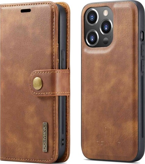 DG Ming avtakbar lommebok (iPhone 14 Pro Max) Brun