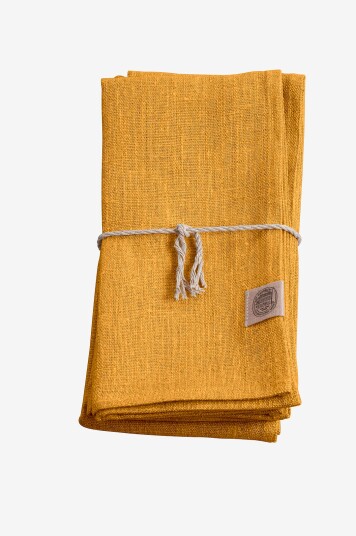 Lovely Linen Serviett Classic 4 pk i manglet lin Orange