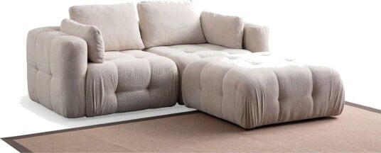 Yvara Sofa med Divan 2 sits   Beige
