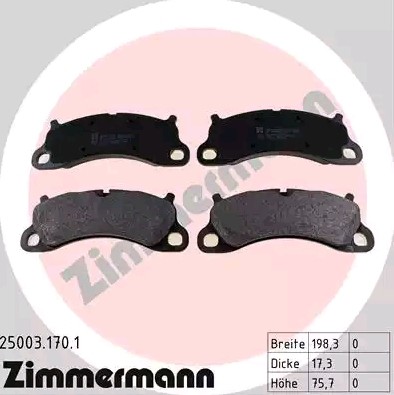 Bremseklosser ZIMMERMANN 25003.170.1 Bremseklosser ZIMMERMANN 25003.170.1