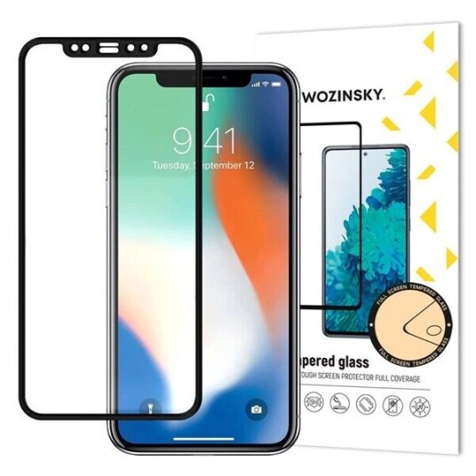 Wozinsky Herdet Skjermbeskytter for iPhone XR/11 - Svart, Case Friendly