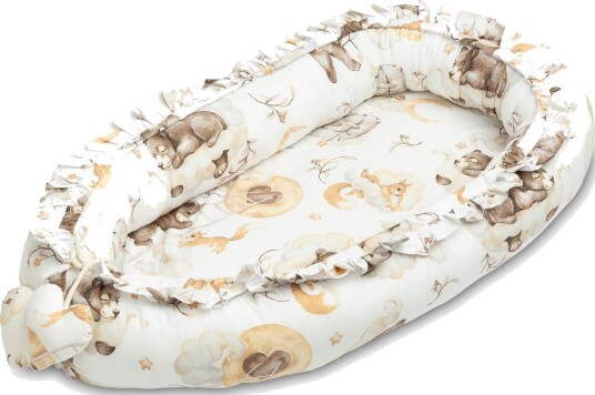 Sensillo Velvet Babynest 80x45 cm Dream Beige