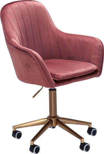 Hubdam kontorstol - Rosa/Gull