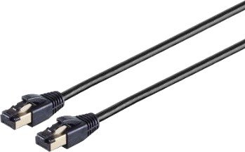 S/Conn Highend Patchkabel Cat 8.1 2000 Mhz F/Ftp Dobbelt Skjermet Halogenfri Svart 15,0 M