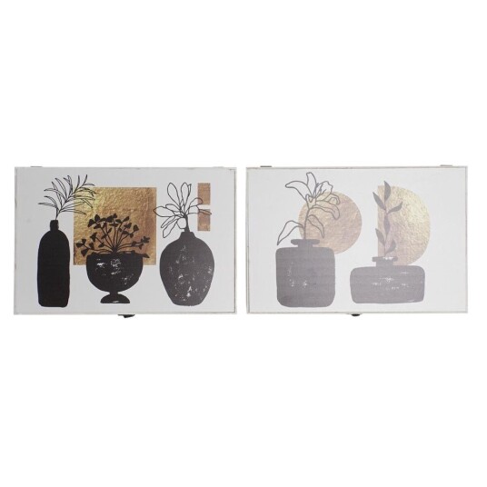 Dkd Home Decor Deksel Dkd Home Decor Vase Tre Mdf 2 Enheter 46,5 X 6 X 31,5 Cm