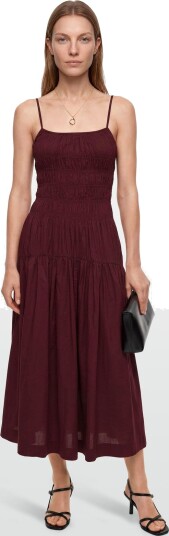 Gina Tricot Smock Dress Burgundy M Gina Tricot Smock Dress Burgundy M