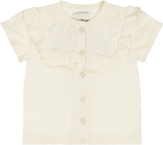 Dirkje kortermet bluse til småbarn, Off-white (104) 104