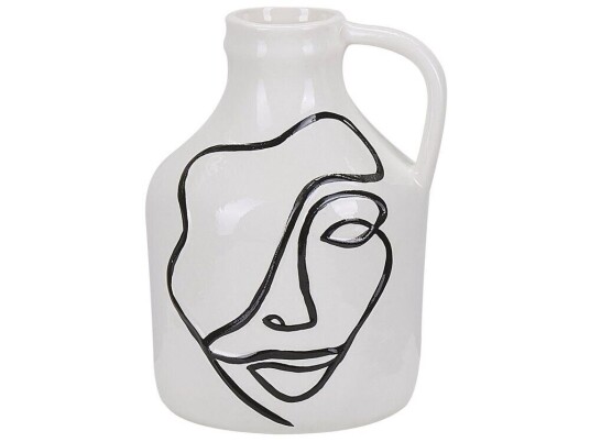 Beliani Vase 19 Cm Hvit Agrinion