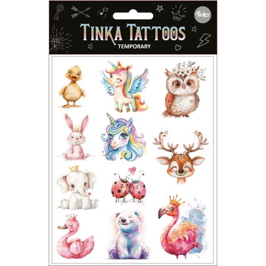 Tinka Tattoo Midlertidig Tatoveringer Søte Dyr