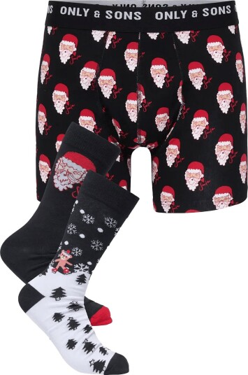 Only & Sons Onschristmas Undertøy og Sokker Gaveeske Sort XL Only & Sons Onschristmas Undertøy og Sokker Gaveeske Sort XL