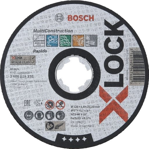 Bosch X-LOCK Multi Construction 125 mm Sagblad 25 stk - Effektiv Skjæreskive for Metall Bosch X-LOCK Multi Construction 125 mm Sagblad 25 stk - Effektiv Skjæreskive for Metall