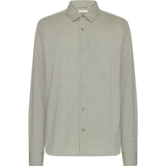 KnowledgeCotton Apparel Regular Fit Light Twill Shirt Burned Olive KnowledgeCotton Apparel Regular Fit Light Twill Shirt Burned Olive