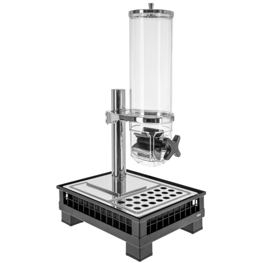 VEGA Müslidispenser komplett Portland enkel GN 1/2; Størrelse GN 1/2, 35.2x29x67.2 cm (LxBxH); Antrasitt/Transparent; Rektangulær