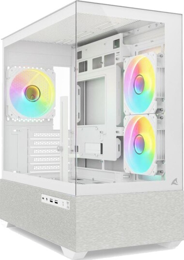 Sharkoon MK7 ARGB mATX Kabinett med 2x Glass Hvit Sharkoon MK7 ARGB mATX Kabinett med 2x Glass Hvit