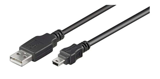 Goobay USB 2.0 A til Mini-B 1,5m, Svart, Skjermet