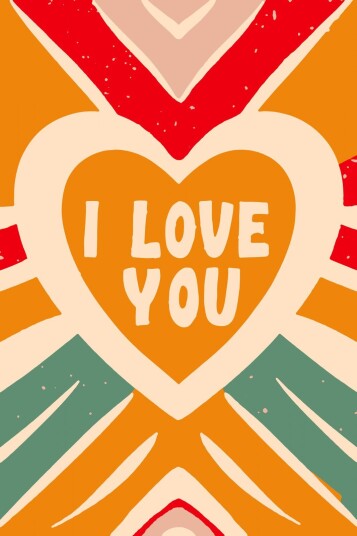 Namly Design Plakat Jeg elsker deg Hjerte POSTER9UIYRT