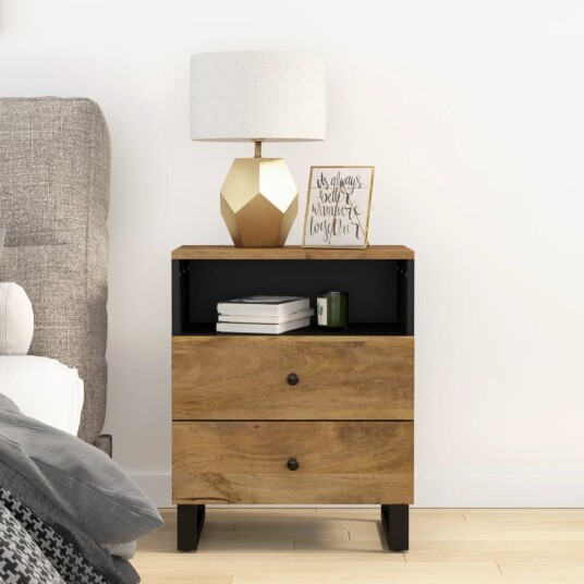 Nattbord 50x33x62 cm heltre mango og konstruert tre 8720845578862