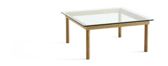 HAY Kofi Salongbord 36x80x80 Eik/ Klar Glass