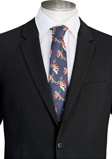 Lindbergh Christmas Tie - DK BLUE - One Size