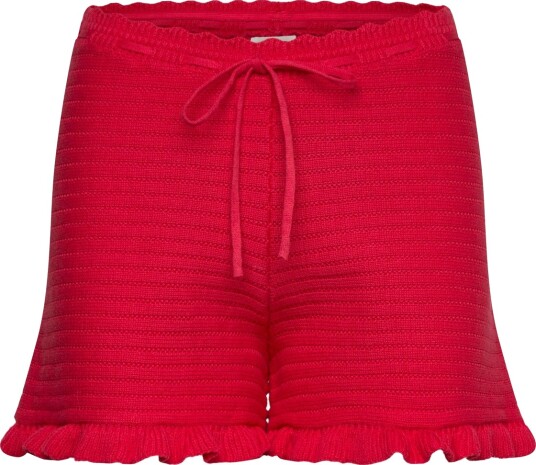 Monki Mini Knitted Shorts Red S
