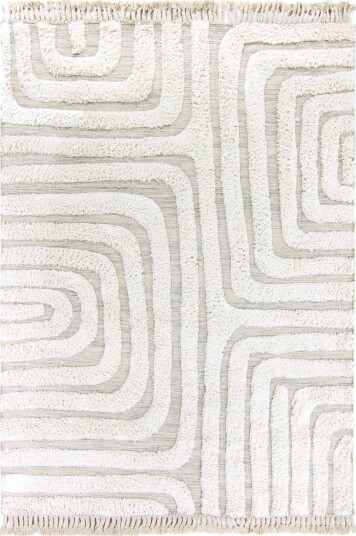 Bomullsteppe Inez beige Størrelse: 160 x 230 cm
