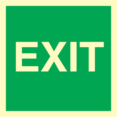 Jo Safety EXIT Photoluminescent Self Adhesive Vinyl PV MM 150 x IMO 103124PVMM Jo Safety EXIT Photoluminescent Self Adhesive Vinyl PV MM 150 x IMO 103124PVMM