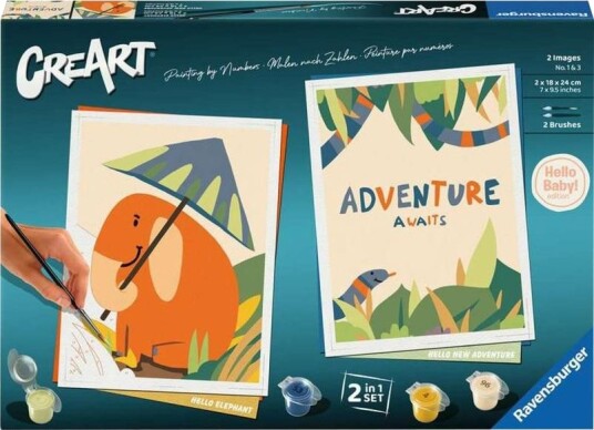 Ravensburger CreArt Mal Etter Tall Sett Hello Baby Safari