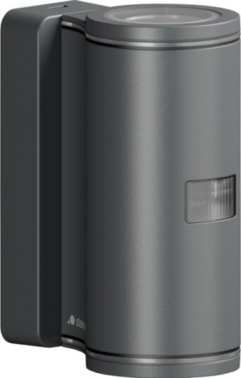 Steinel Utendørs Veggbelysning Med Bevegelses  Og Skumringssensor L940 S Pir 14,5W 2Xgu 10 3000K 1240Lm Ip44 Ik03 Antrasitt/Aluminium/Plast