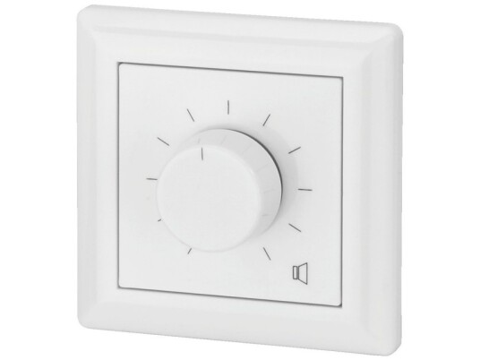 Monacor Att-512Peu, Rotasjonsvolumkontroll, Vegg-Montert, Hvit, 50 - 18000 Hz, 12 W, 80 Mm