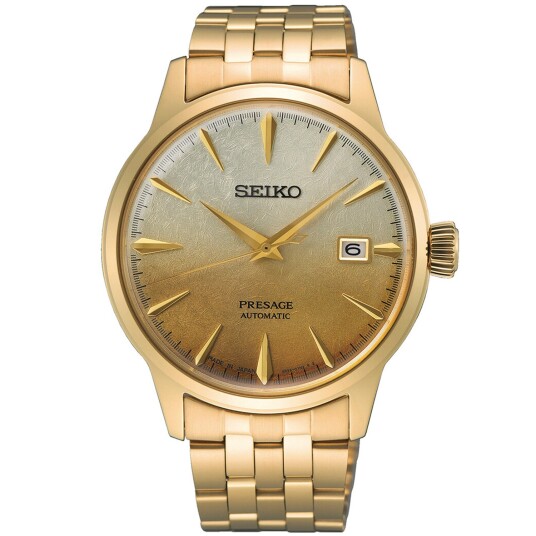 Seiko, Presage Automatic herreklokke med gullfarget stållenke Seiko, Presage Automatic herreklokke med gullfarget stållenke