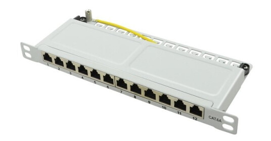 Logilink Np0065 10 Gigabit Ethernet Rj-45 Cat6a Grå Metall Rackmontering
