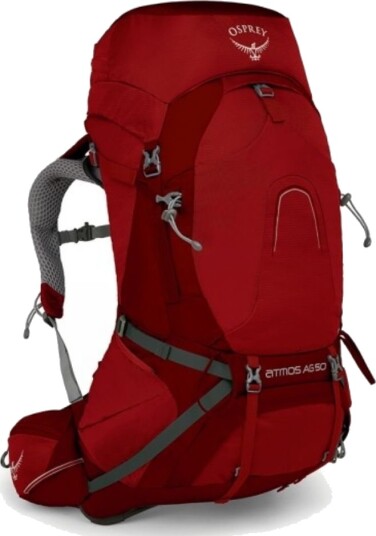Osprey Atmos AG 50 Tursekk Herre, Rigby Red, LD Osprey Atmos AG 50 Tursekk Herre, Rigby Red, LD