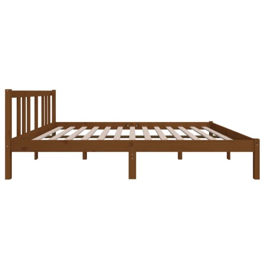 vidaXL Sengeramme honningbrun heltre 140x190 cm