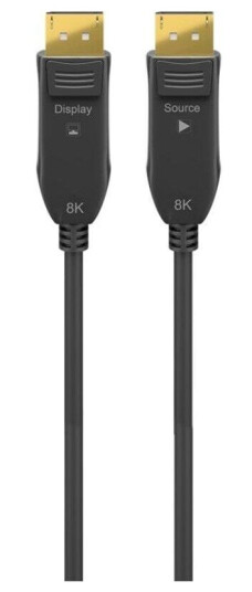 Pro 2.0 40m Optisk DisplayPort Kabel - Hybrid - Svart Pro 2.0 40m Optisk DisplayPort Kabel - Hybrid - Svart
