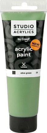 Diverse Creall Studio Akrylmaling dekkende olive green (59) 120 ml 1 fl