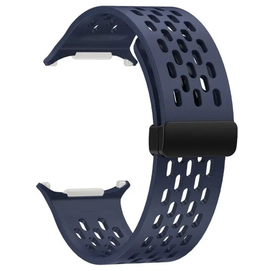 INCOVER Samsung Galaxy Watch Ultra (47 mm) Silikonbånd med Hull og Magnetisk Spenne - Blå INCOVER Samsung Galaxy Watch Ultra (47 mm) Silikonbånd med Hull og Magnetisk Spenne - Blå