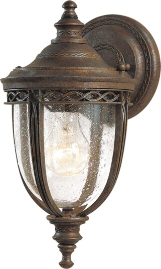 English Bridle vegglampe, IP44, Ø 16,5 cm, bronse – Elstead - Antikk - Metall - Med en lyskilde